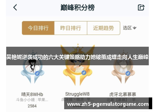 吴艳妮逆袭成功的六大关键策略助力她破茧成蝶走向人生巅峰