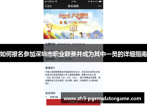 如何报名参加深圳市职业联赛并成为其中一员的详细指南